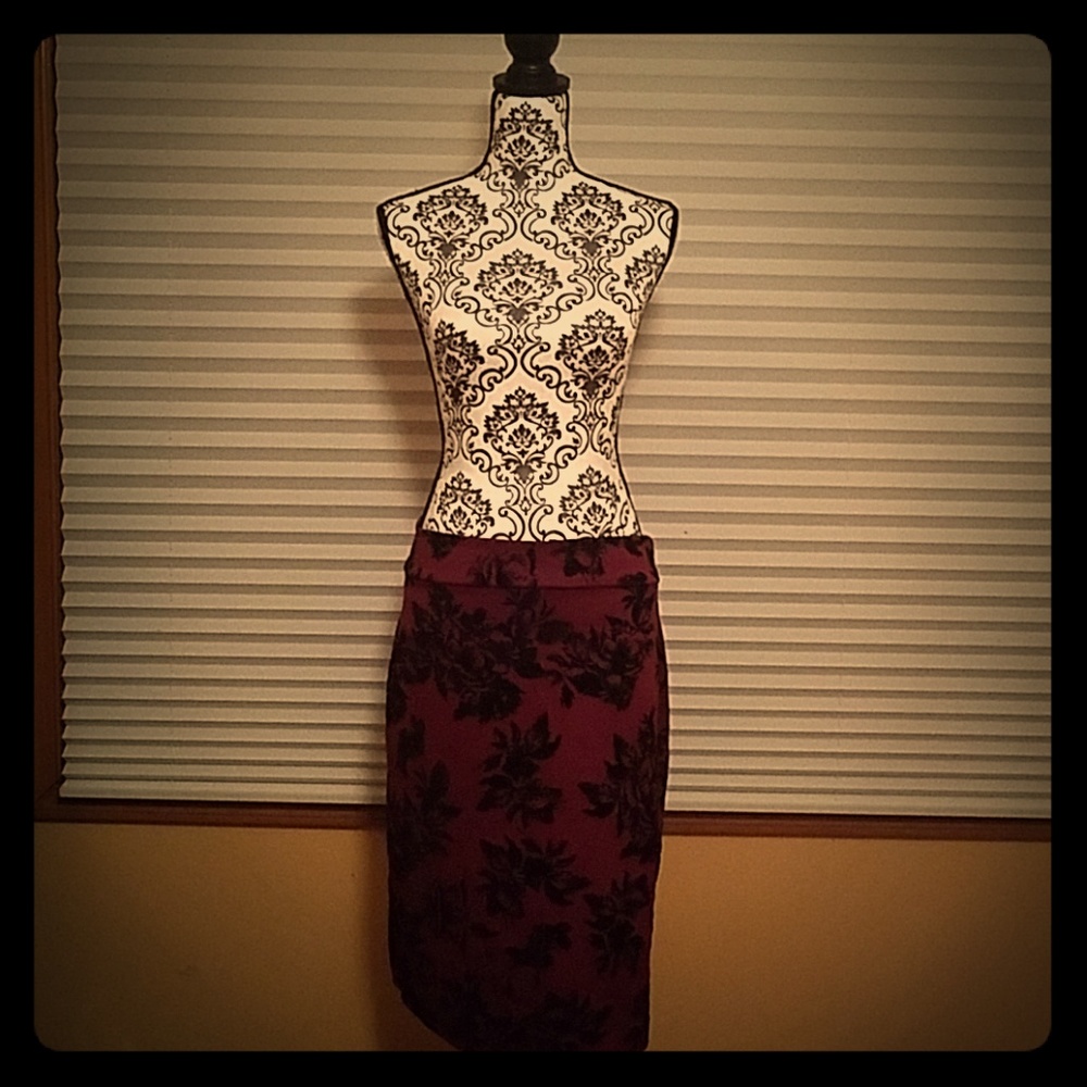 Red and black skirt